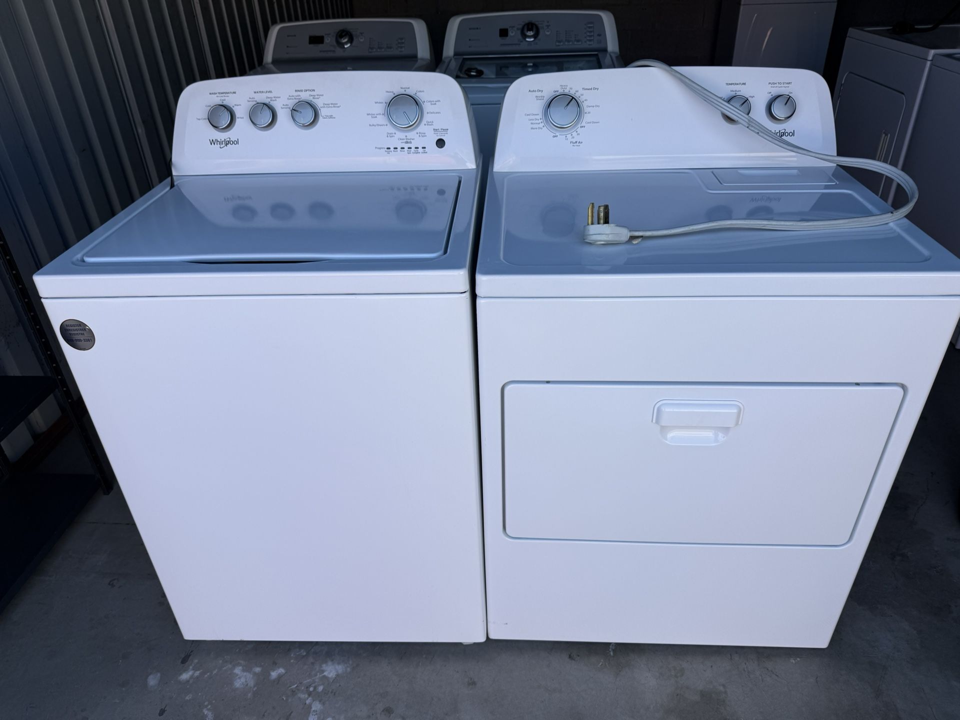 Whirlpool washer and Electric dryer