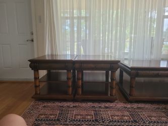 3 Wooden Table Set