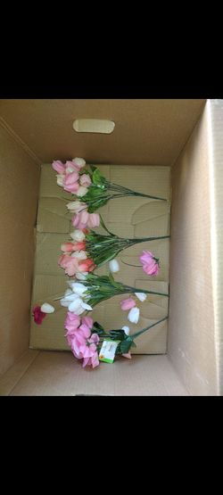Plastic flowers,