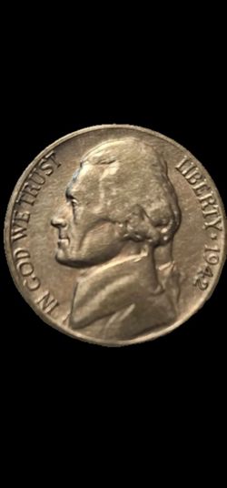 1942 S USA SILVER NICKEL.!