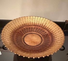 Gold scalloped vintage decorative bowl
