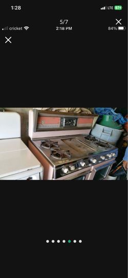 Vintage Pink Gas Range Stove