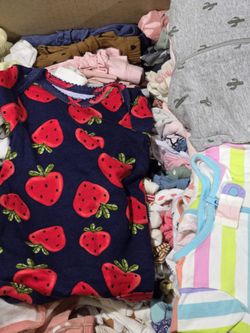 Large Box Of Baby Clothes