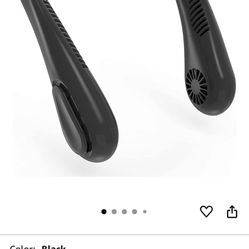 Bladeless Neck Fan, 5000mAh Rechargeable Battery Powered, 3 Speeds, Angle Adjustable, Hand-free Portable Neck Fan 