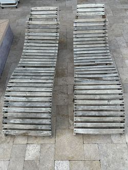 Teak Chaise Loungers (2)