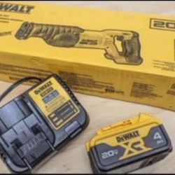 DeWalt 20V MAX Cordless Brushed Compact Reciprocating Saw 1 4.0 battery, charger