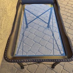 Glass & Metal End Table