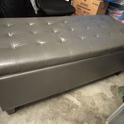 Great Leather Storage Bench