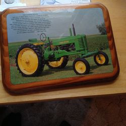 9 Inch By 12 In Laminated Photo Of A John Deere Tractor