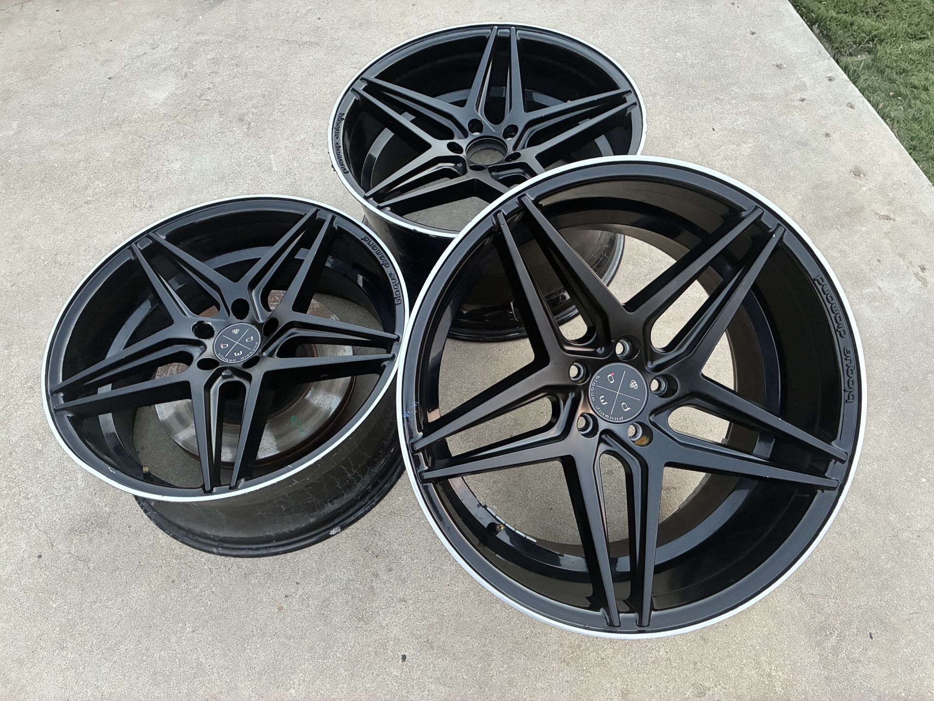 rims 20 ❌ONLY 3 ❌ BLOQUE DIAMOND 5x112 Wheels rines For Jetta Passat Atlas Beetle Golf Crossgolf Tiguan Gti Mercedes Benz Audi Cooper Clubman