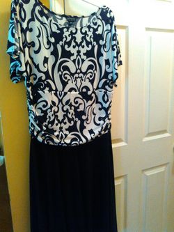 Beautiful one piece black/white dress