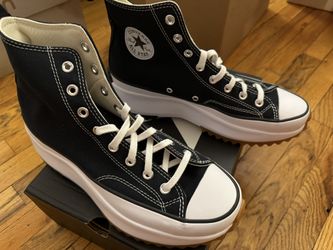 Converse Run Star Hi Black/White/Gum High Top Platform Sneakers 10m 11.5w