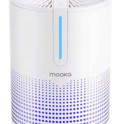 Mooka Tabletop Air Purifier for Home Large Room up to 430 sq. ft. with H13 True HEPA Air Filter, Whi