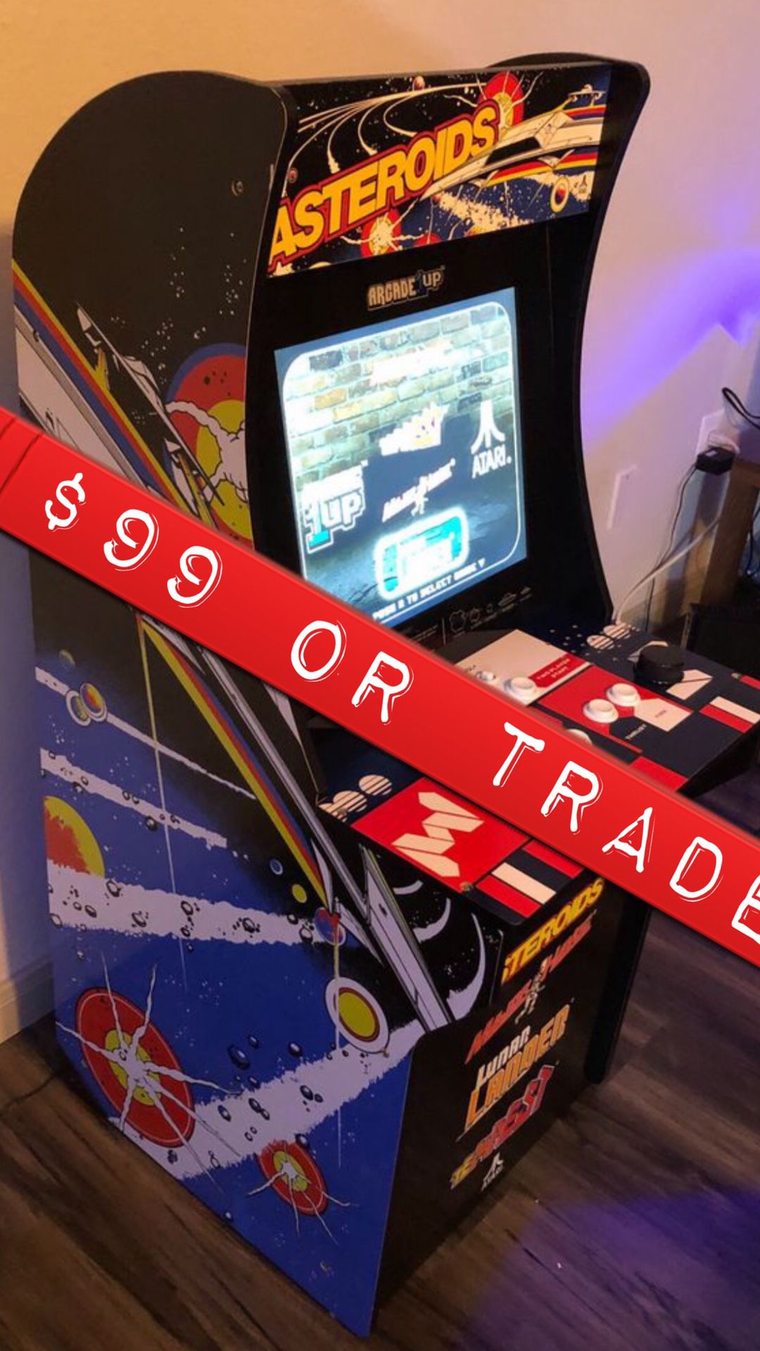 $99 LIKE NEW Arcade1Up Arcade Cabinet Asteroids or Trade