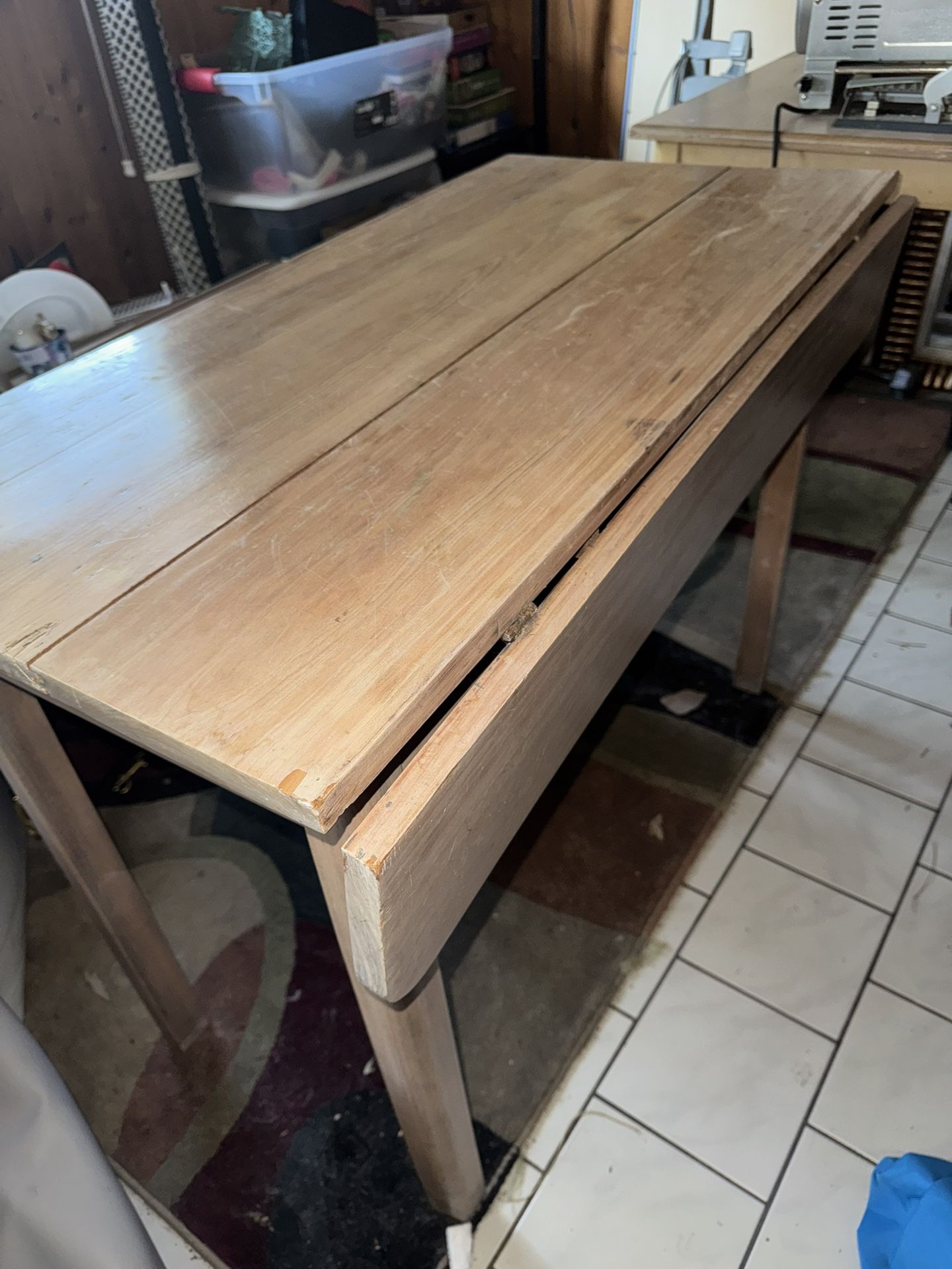 Wooden Table With Extenders