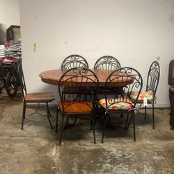 6 Chair Wooden Table