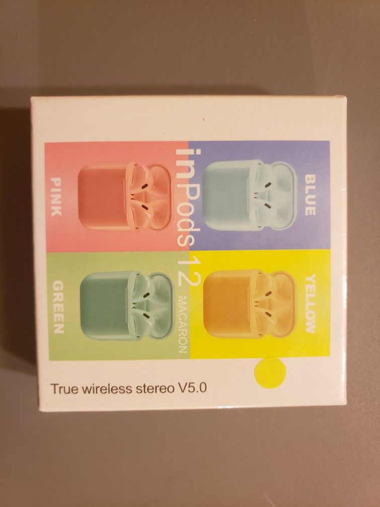 2x Yellow Earbuds Wireless Headset Bluetooth Headphones Earphone For Iphone Samsung Android Waterproof