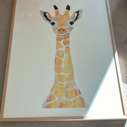 Large Framed giraffe Picture 