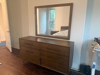 Real wood dresser AND mirror