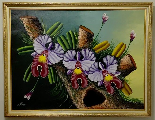 Pintura Al Relieve Orquídeas