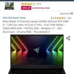 Razer Blade 15 3080ti  For Sale Or Trade