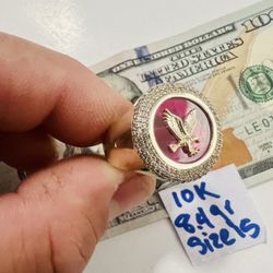 10K Solid Gold Ring For Wedding 8.4Gr Size 13