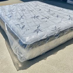 Queen Pillow Top Mattress and Box Spring