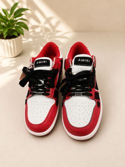 Red and White Sneakers