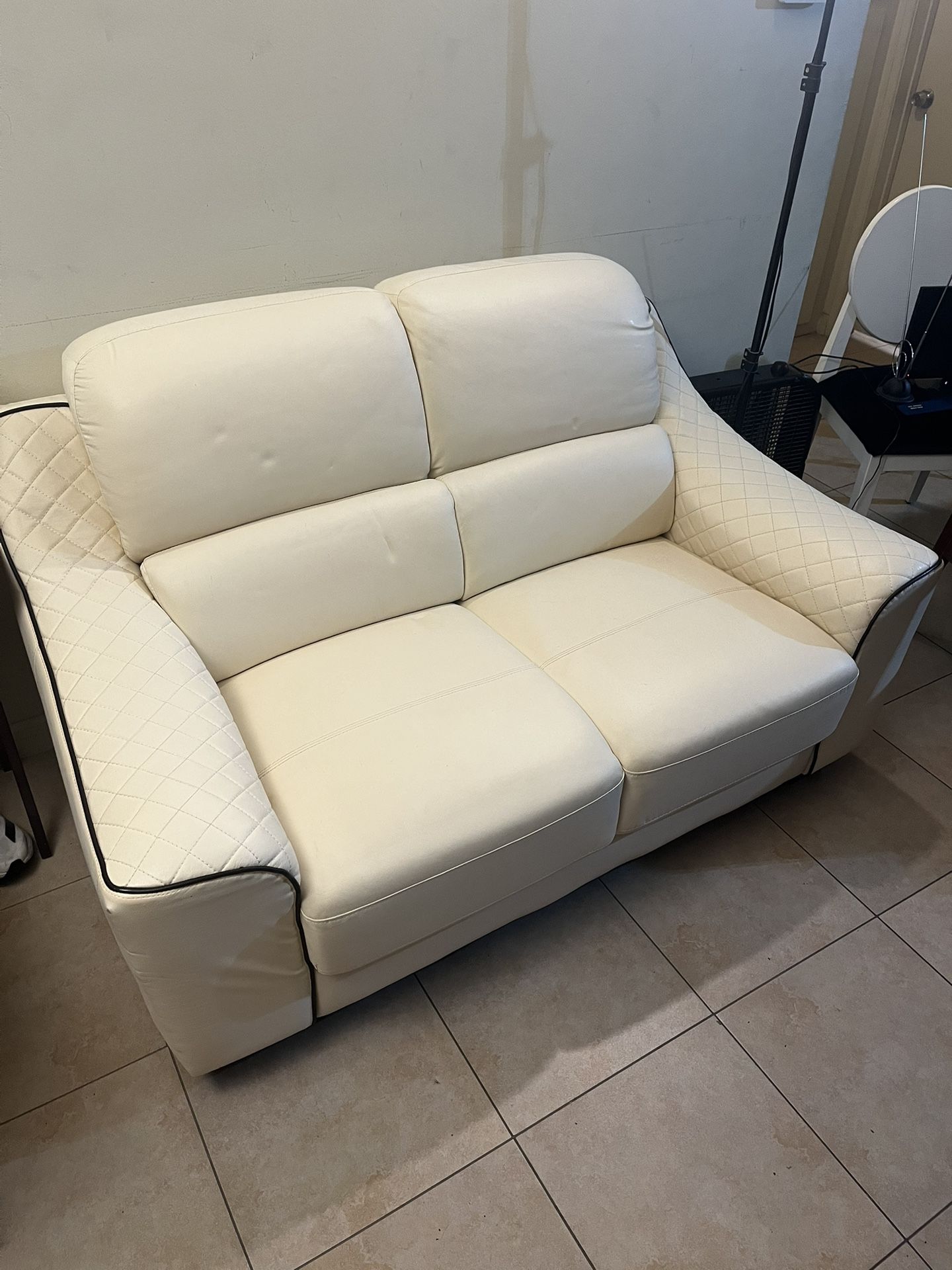 White Leather Sofa
