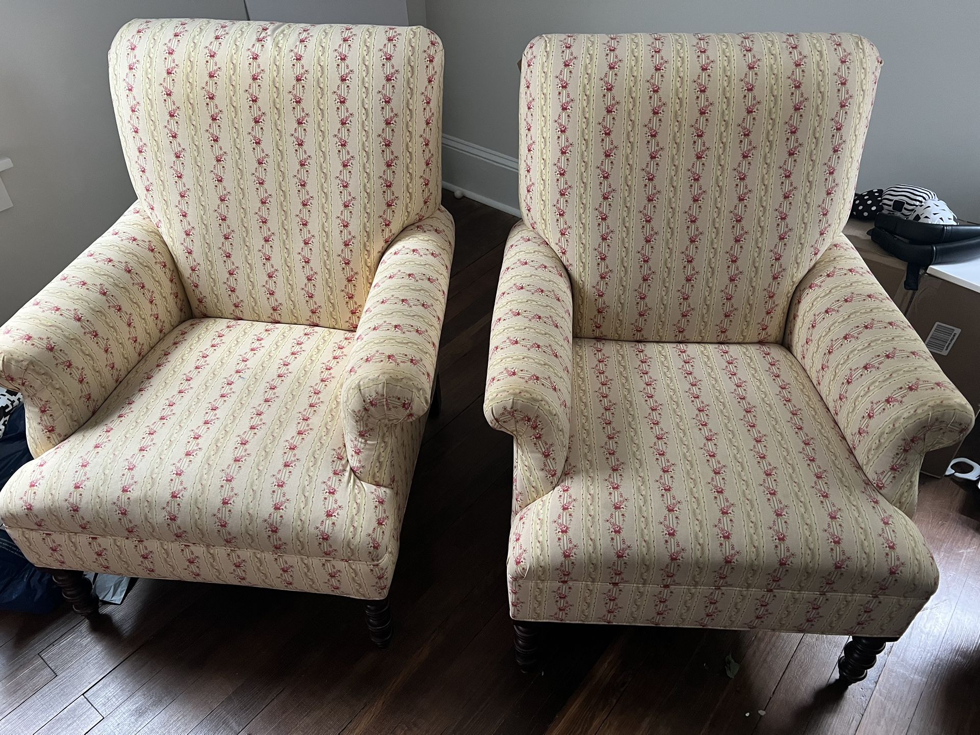 2 Yellow Armchairs