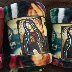 Blessed Virgin Mary Plush Blanket 