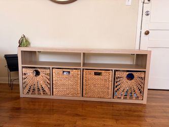 IKEA KALLAX TV Unit + Storage Baskets – $90