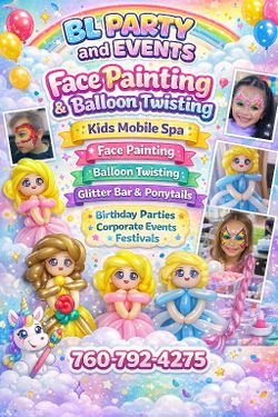 Face Painting , Balloon Twisting And More