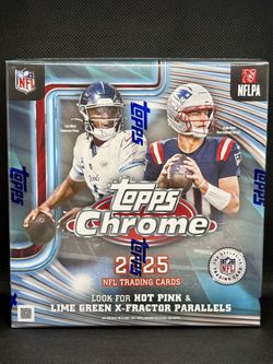 Topps Chrome Football Mega Box 2025 Factory Sealed