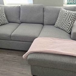 Modern Gray Sectional Sofa 