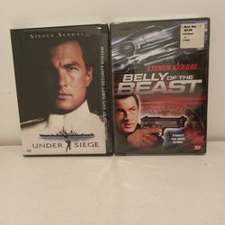 UNDER SIEGE AND BELLY OF THE BEAST DVD MOVIES