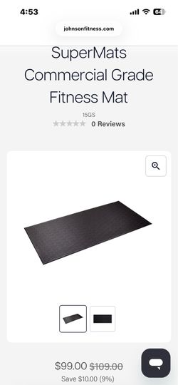 gym mats total of five 6’3”x3’ 1/8 thick