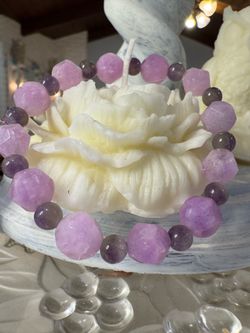Kunzite and Amethyst bracelet
