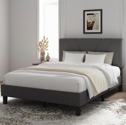 Queen Upholstered Platform Bed Frame
