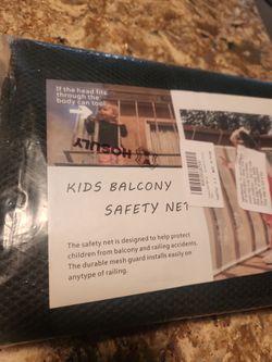 2  pkgs black balcony safety netting