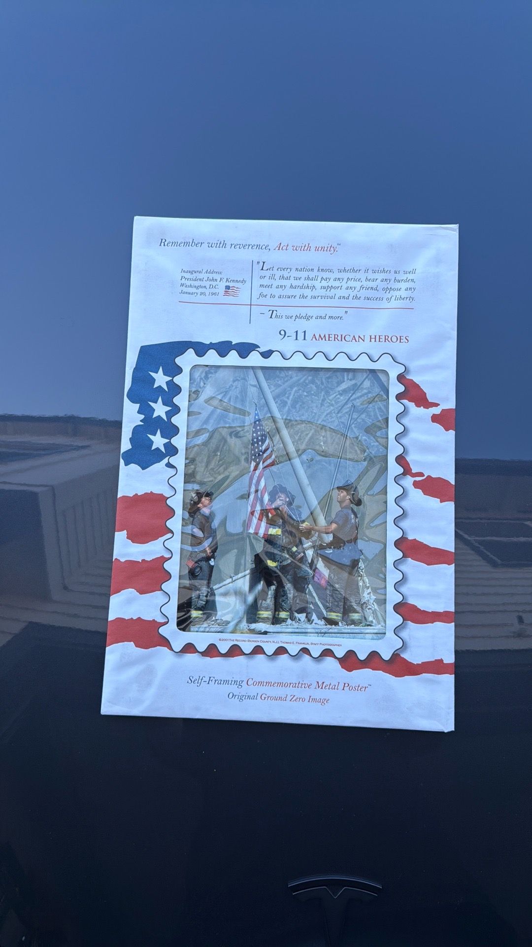 “United We Stand – 9/11 American Heroes” Metal Poster – NEW/SEALED – 11” x 17”