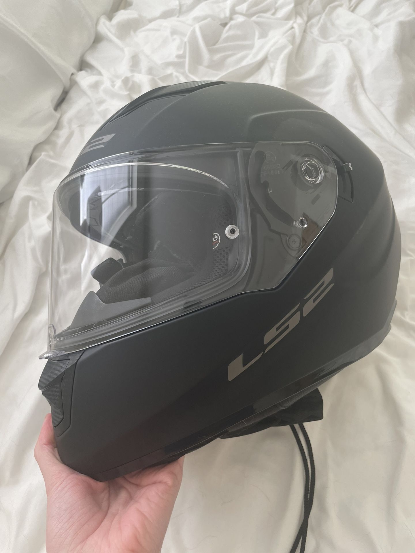 DOT Motorcycle helmet LS2 Black Small