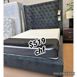 Black Queen Size Bed Frame  // Mattress Sold Separately 