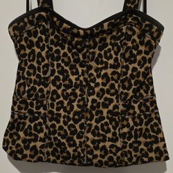 White House Black Market Cheetah Top