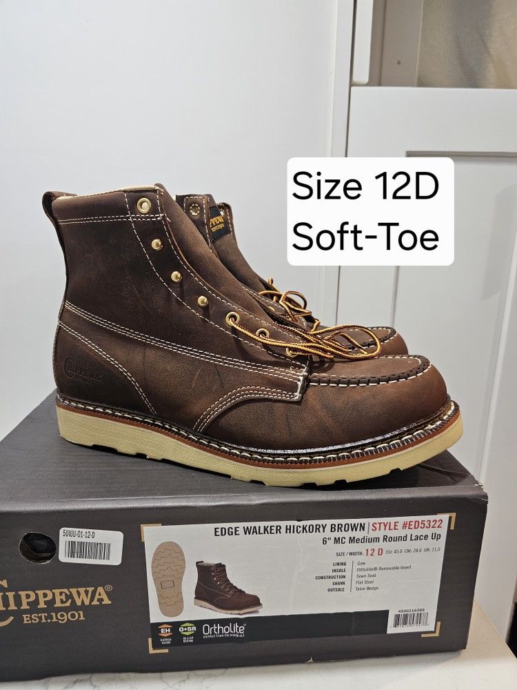 Chippewa Soft Toe Work Boots Size 12