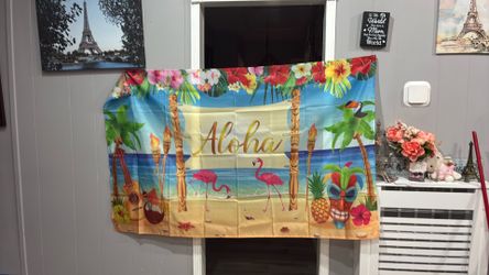 Aloha backdrop party decorations