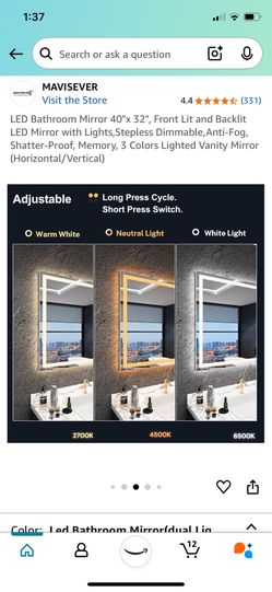 LED Mirror 40x32