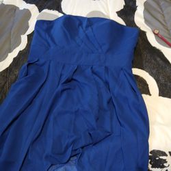 Sleeve Less Blue Dress