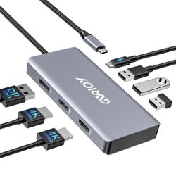Brand: GVRIOY 3.9 3.9 out of 5 stars (1,014) USB C to Dual HDMI Adapter, Multi Display Docking Station Dual Monitor with 2 HDMI, Displayport, 100W PD,