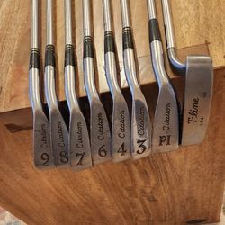Set Of 8 RH Golf Clubs Power-built Citation Stainless Steel
